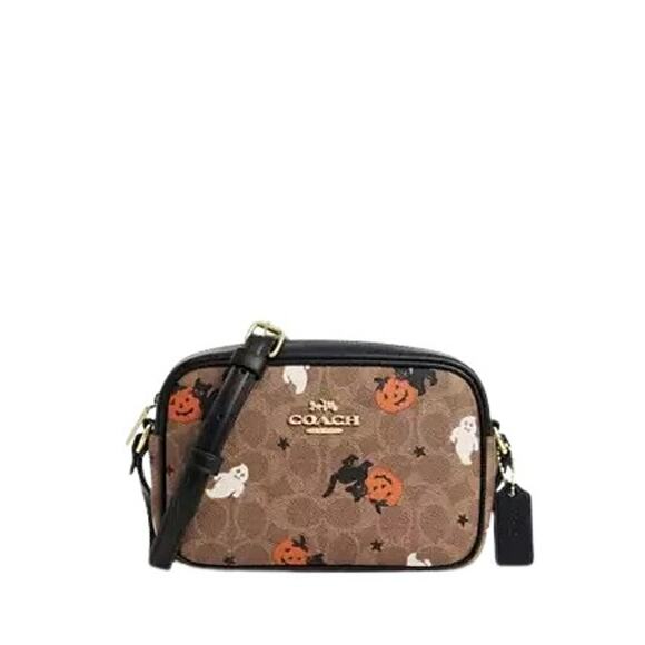 Coach Handbags - Coach Halloween Mini Jamie Camera Crossbody Bag Signature Ghost Pumpkin Cat 2024